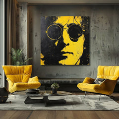 Εικόνα JOHN LENNON - Κίτρινη αντανάκλαση της πραγματικότητας | φινιρισμένο στο χέρι του καλλιτέχνη