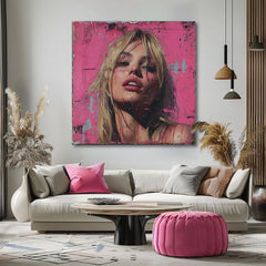 Η εικόνα Blonde beauty - Pink barbie | φινιρισμένο στο χέρι του καλλιτέχνη