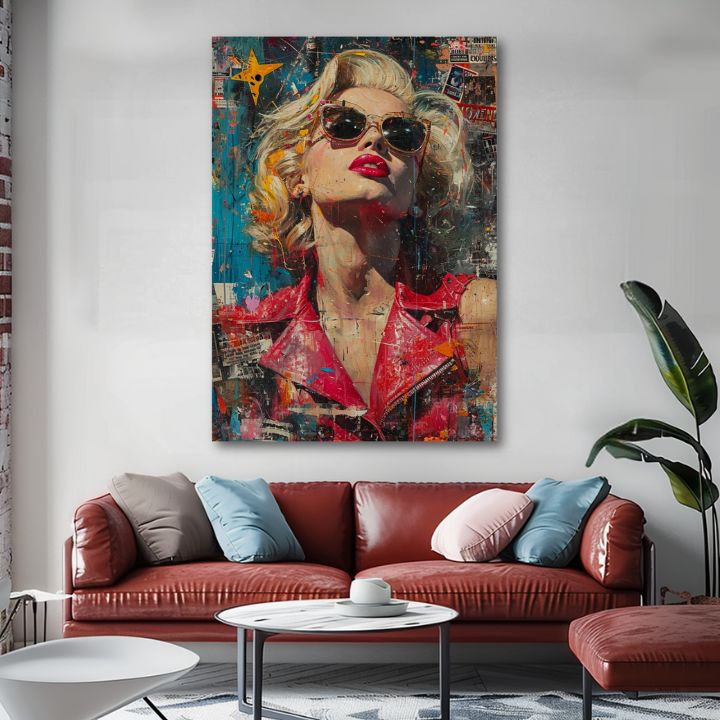 Εικόνα MARILYN MONROE - Εικόνα στη λάμψη των φώτων | φινιρισμένο στο χέρι του καλλιτέχνη