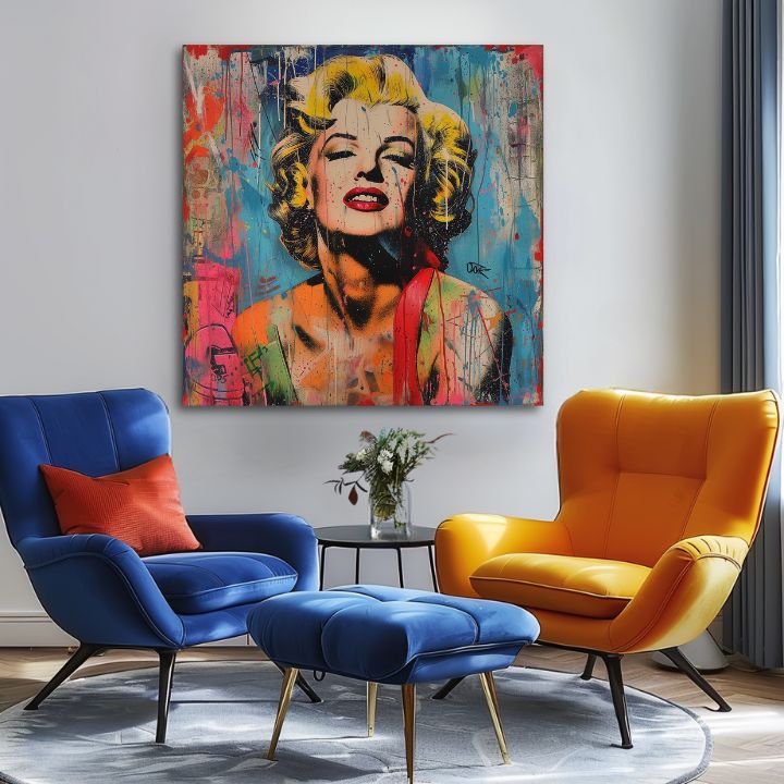 Marilyn Monroe - Επαναστάτρια στα Χρώματα | 100% πρωτότυπος πίνακας με ακρυλικά
