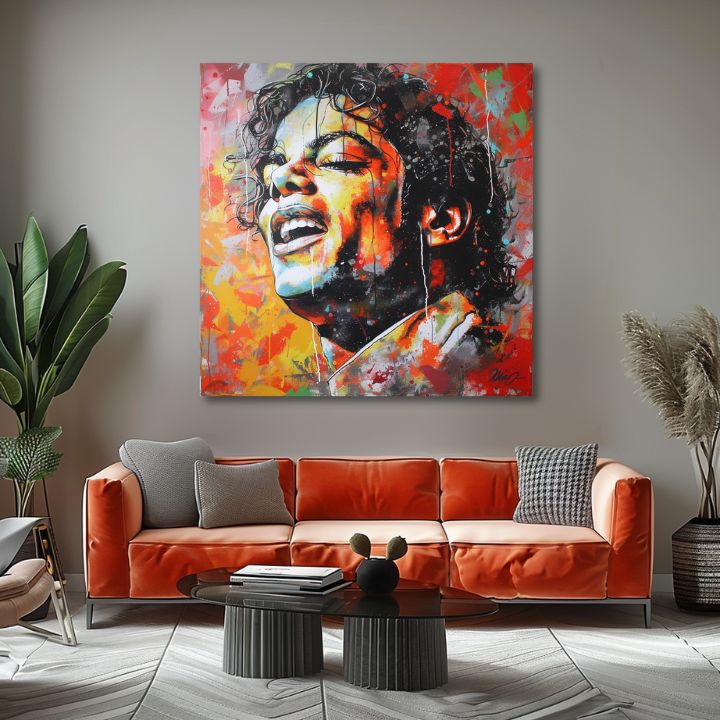 Εικόνα MICHAEL JACKSON - Φωνή των γενεών | 100% πρωτότυπο ακρυλικό ζωγραφισμένο