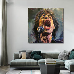 Πίνακας Mick Jagger - Ο θρύλος στη σκηνή | 100% πρωτότυπος πίνακας με ακρυλικά