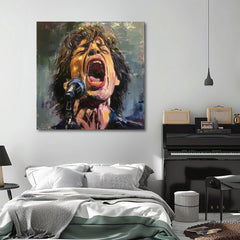 Πίνακας Mick Jagger - Ο θρύλος στη σκηνή | 100% πρωτότυπος πίνακας με ακρυλικά