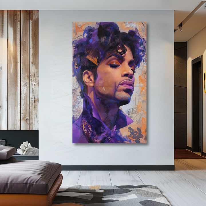 Ζωγραφική Prince - Purple Elegance | 100% αυθεντική ακρυλική ζωγραφική