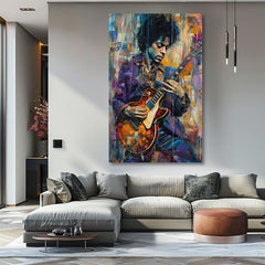 Εικόνα JIMI HENDRIX - Κιθάρα στη φωτιά | 100% πρωτότυπο ακρυλικό ζωγραφισμένο