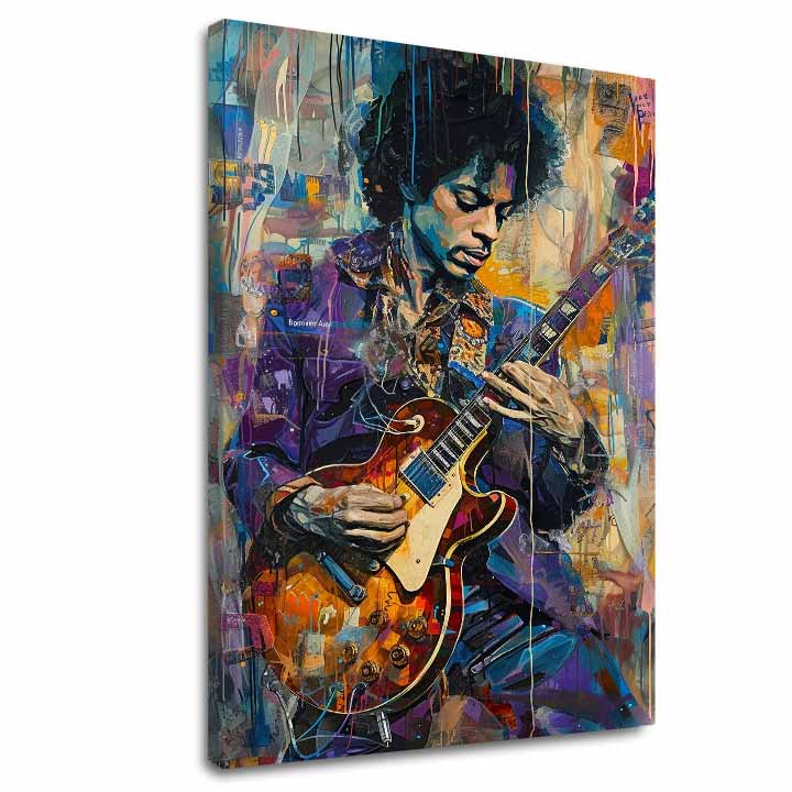 Εικόνα JIMI HENDRIX - Κιθάρα στη φωτιά | φινιρισμένο στο χέρι του καλλιτέχνη - εικόνα 2