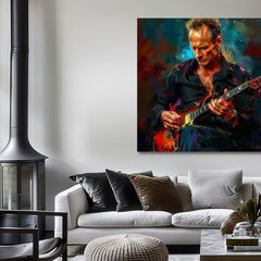 Ζωγραφική Sting - Βασιλιάς των Grammy | 100% πρωτότυπος πίνακας με ακρυλικό