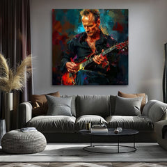 Ζωγραφική Sting - Βασιλιάς των Grammy | 100% πρωτότυπος πίνακας με ακρυλικό