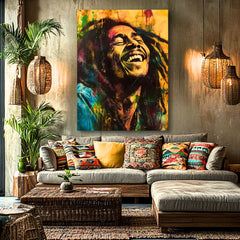 Πίνακας με τον Bob Marley - Jamaican Star | 100% πρωτότυπος πίνακας με ακρυλικά