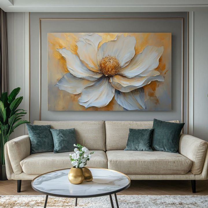 Η εικόνα Aurin golden touch | 100% πρωτότυπο ακρυλικό ζωγραφισμένο