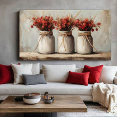 Ρουστίκ ομορφιά σε πορσελάνη | 100% πρωτότυπο ακρυλικό ζωγραφισμένο