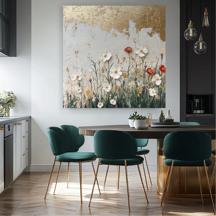 Ζωγραφική χρυσό άγγιγμα της φύσης | 100% πρωτότυπο ακρυλικό ζωγραφισμένο