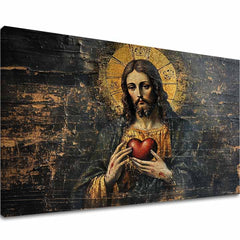 Sacred Heart of Jesus | φινιρισμένο στο χέρι του καλλιτέχνη - εικόνα 2