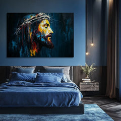 Peaceful Jesus | Ζωγραφισμένο με ακρυλικό και φύλλα χρυσού