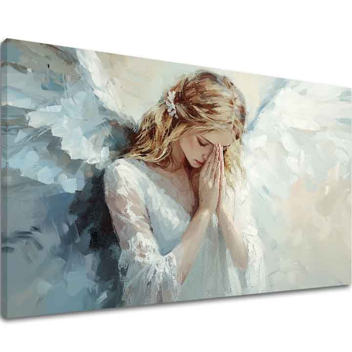 Πίνακες ζωγραφικής των αγγέλων Ουράνιο άγγιγμα | φινιρισμένο στο χέρι του καλλιτέχνη - εικόνα 2