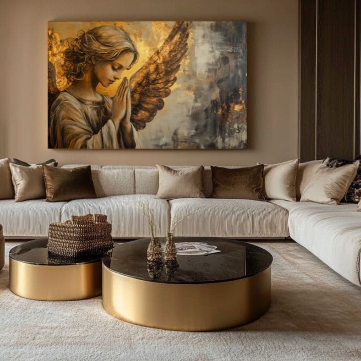 Πίνακες ζωγραφικής των αγγέλων Προσευχή του φωτός | 100% πρωτότυπο ακρυλικό ζωγραφισμένο