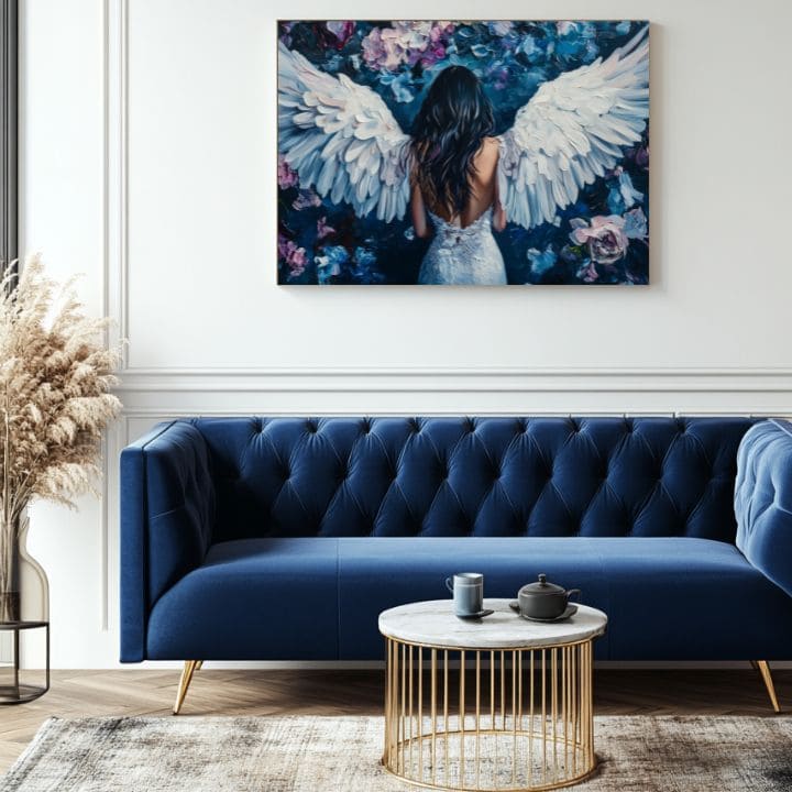 Πίνακες ζωγραφικής των αγγέλων Ομορφιά από τον ουρανό | 100% πρωτότυπο ακρυλικό ζωγραφισμένο