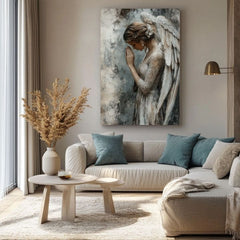 Πίνακες ζωγραφικής των αγγέλων Ειρηνική ψυχή | 100% πρωτότυπο ακρυλικό ζωγραφισμένο