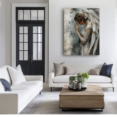 Πίνακες ζωγραφικής των αγγέλων Ειρηνική ψυχή | 100% πρωτότυπο ακρυλικό ζωγραφισμένο