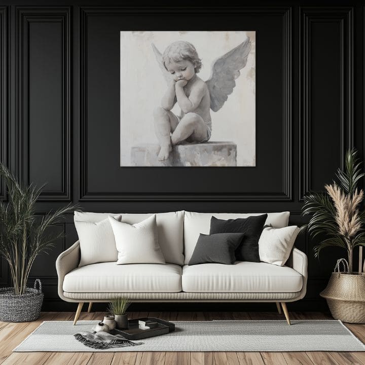 Πίνακες ζωγραφικής των αγγέλων Protector | 100% πρωτότυπο ακρυλικό ζωγραφισμένο