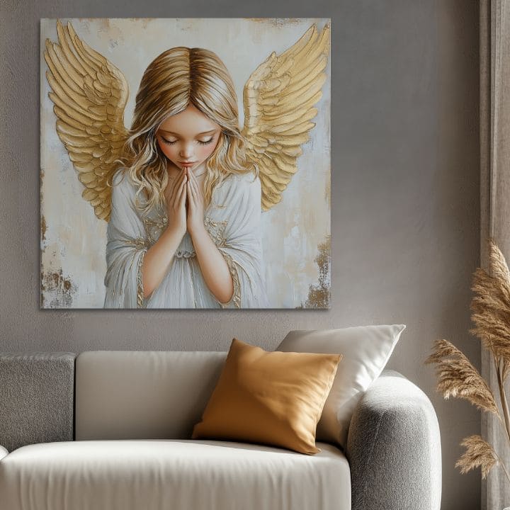 Πίνακες ζωγραφικής των αγγέλων Ουράνια αρμονία | 100% πρωτότυπο ακρυλικό ζωγραφισμένο