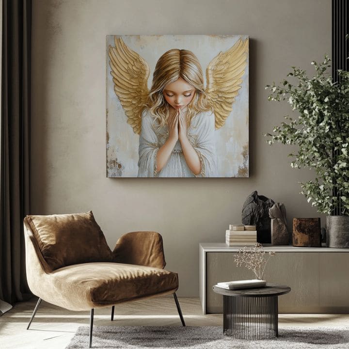 Πίνακες ζωγραφικής των αγγέλων Ουράνια αρμονία | 100% πρωτότυπο ακρυλικό ζωγραφισμένο