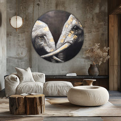 Στρογγυλές ζωγραφιές με ακρυλικό Touch of the African King | διαφορετικές διαστάσεις