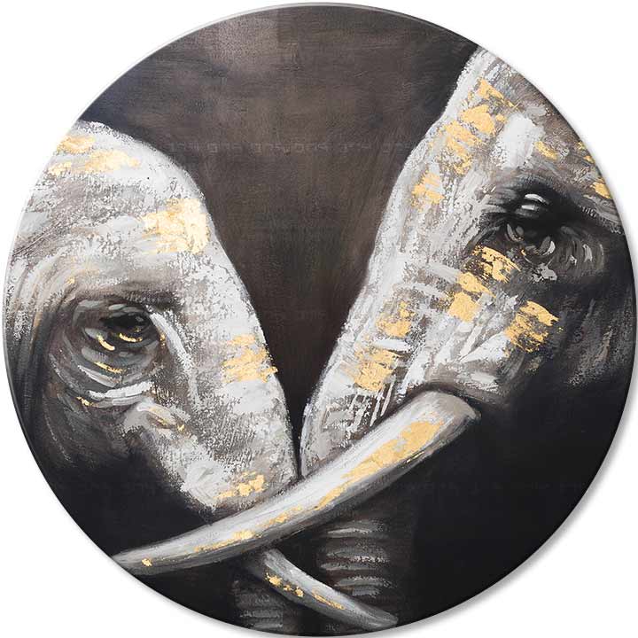 Στρογγυλές ζωγραφιές με ακρυλικό Touch of the African King | διαφορετικές διαστάσεις