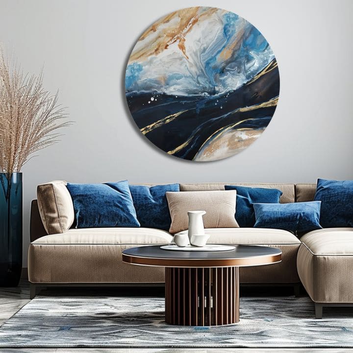 Στρογγυλή ζωγραφική ζωγραφική Ήχος του Ωκεανού | διαφορετικές διαστάσεις