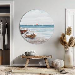 Στρογγυλός ζωγραφισμένος γίγαντας Ξεκουραστείτε στο λιμάνι | διαφορετικές διαστάσεις