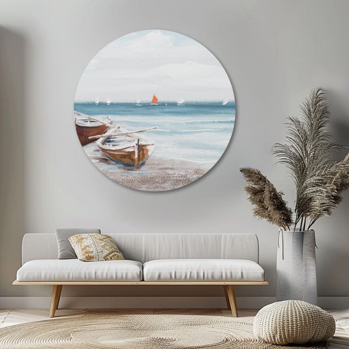 Στρογγυλός ζωγραφισμένος γίγαντας Ξεκουραστείτε στο λιμάνι | διαφορετικές διαστάσεις