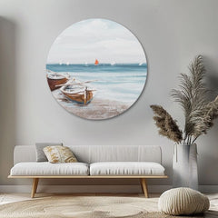 Στρογγυλός ζωγραφισμένος γίγαντας Ξεκουραστείτε στο λιμάνι | διαφορετικές διαστάσεις