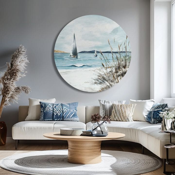 Στρογγυλή ζωγραφική Μακρινός ορίζοντας | διαφορετικές διαστάσεις