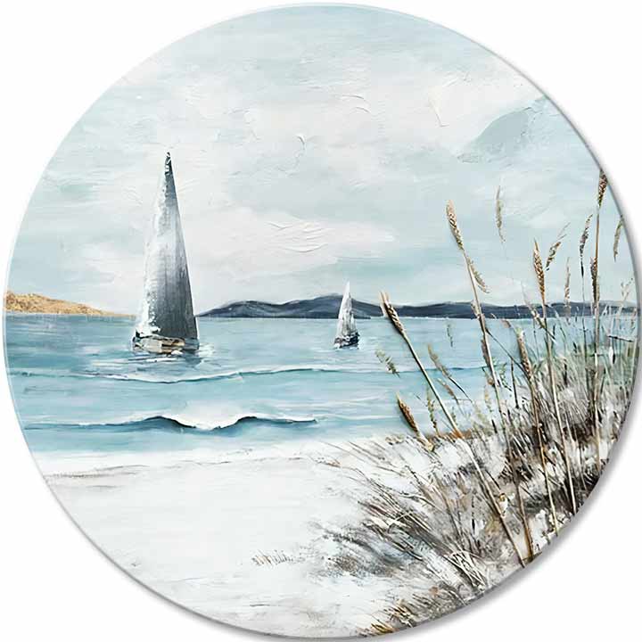 Στρογγυλή ζωγραφική Μακρινός ορίζοντας | διαφορετικές διαστάσεις