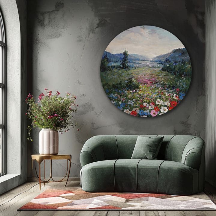 Στρογγυλή ζωγραφισμένη εικόνα Πρωινή ηρεμία | διαφορετικές διαστάσεις