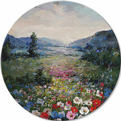 Στρογγυλή ζωγραφισμένη εικόνα Πρωινή ηρεμία | διαφορετικές διαστάσεις