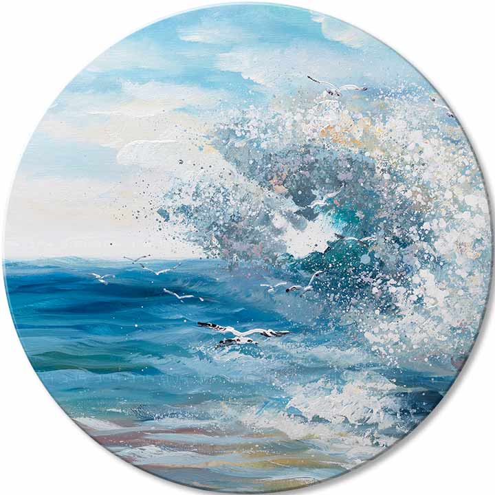 Στρογγυλή ζωγραφισμένη εικόνα Ασυμβίβαστο στοιχείο | διαφορετικές διαστάσεις