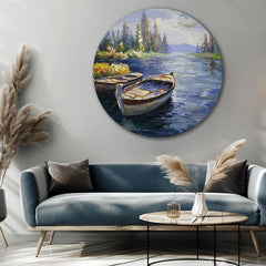 Στρογγυλή ζωγραφισμένη εικόνα Η αρχή μιας περιπέτειας | διαφορετικές διαστάσεις