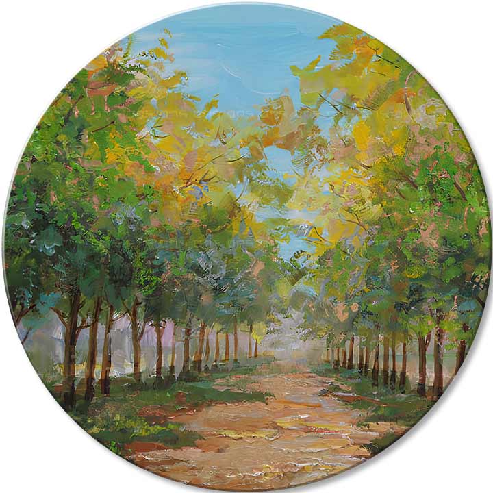 Στρογγυλή ζωγραφισμένη εικόνα Έμπνευση | διαφορετικές διαστάσεις