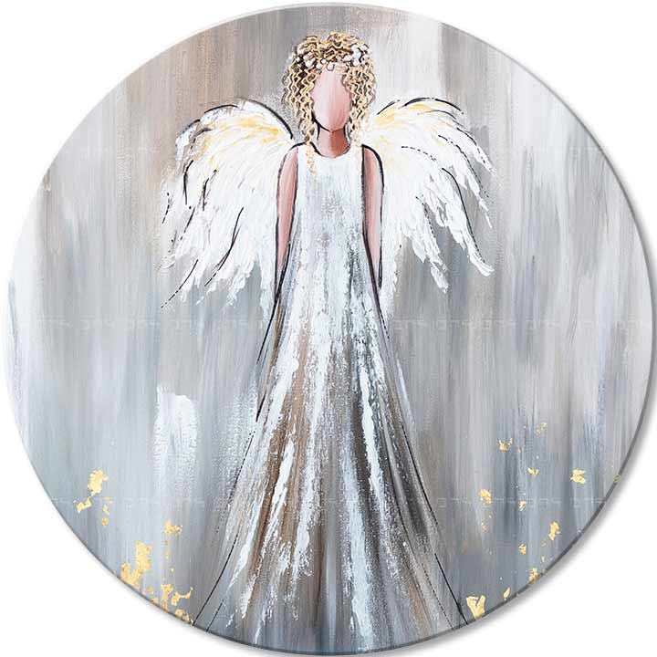 Στρογγυλές ζωγραφιές με ακρυλικό Tender Guardian | διαφορετικές διαστάσεις