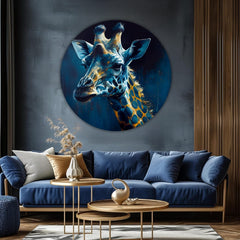 Στρογγυλές ζωγραφιές με ακρυλικό Νύχτα καμηλοπάρδαλη αύρα | διαφορετικές διαστάσεις