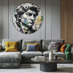 Στρογγυλές ζωγραφιές με ακρυλικό Αρχαία άποψη του Δαβίδ | διαφορετικές διαστάσεις