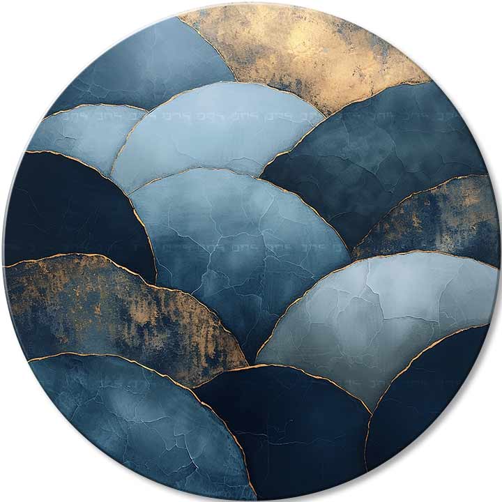 Στρογγυλές ζωγραφιές με ακρυλικό Mountain gold | διαφορετικές διαστάσεις