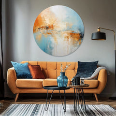 Στρογγυλά έργα ζωγραφικής με ακρυλικό Αφηρημένη πρωί | διαφορετικές διαστάσεις