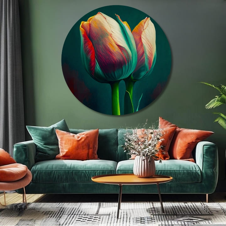 Στρογγυλές ζωγραφιές με ακρυλικό Γαμήλιο όρκο | διαφορετικές διαστάσεις