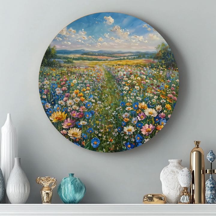 Στρογγυλές ζωγραφιές με ακρυλικό Η μυρωδιά των λουλουδιών