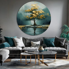 Στρογγυλές ζωγραφιές με ακρυλικό Η ιστορία της χαμένης λίμνης | διαφορετικές διαστάσεις