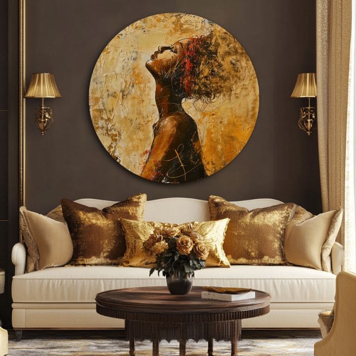 Στρογγυλές ζωγραφιές με ακρυλικό Παθιασμένο πρωινό