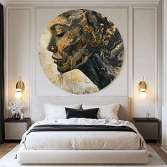 Στρογγυλές ζωγραφιές με ακρυλικό Πορτρέτο της ταπεινότητας