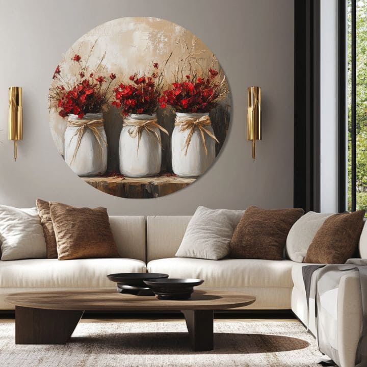 Στρογγυλές ζωγραφιές με ακρυλικό Τρεις αδελφές